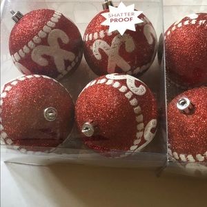 Christmas Tree Ornaments Red Glitter Candy Canes